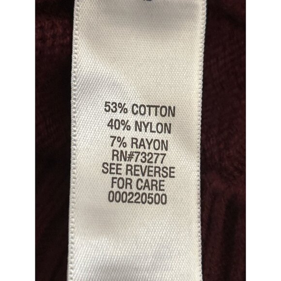 Croft & Barrow Womens Crew Neck Burgundy Cable Knit Sweater Size Small - Picture 4 of 6
